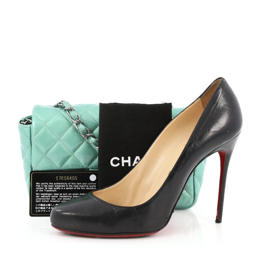 Classic Single Flap Bag Quilted Patent Mini