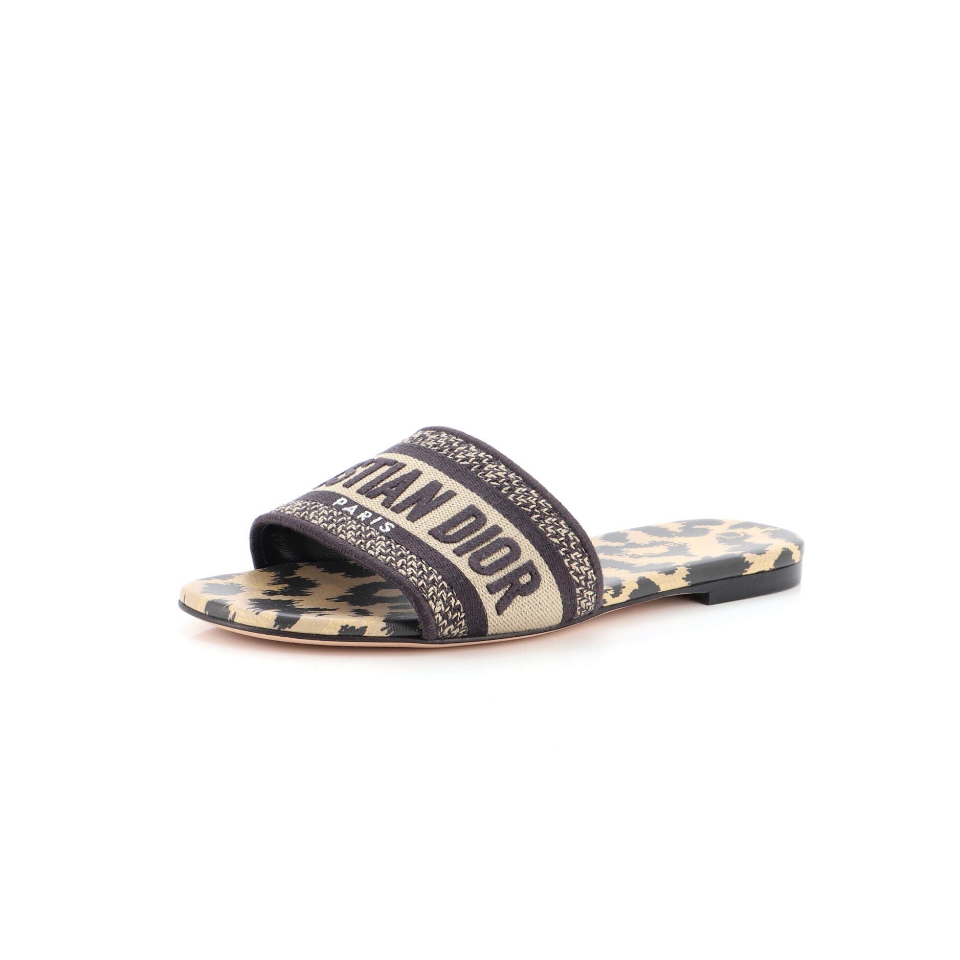 Women's Dway Flat Sandals Embroidered Canvas