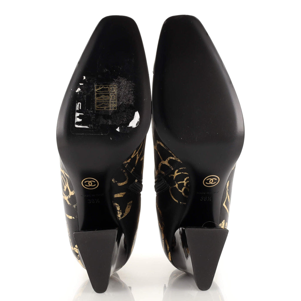 Women's Paris-New York Graffiti Ankle Boots Printed Leather