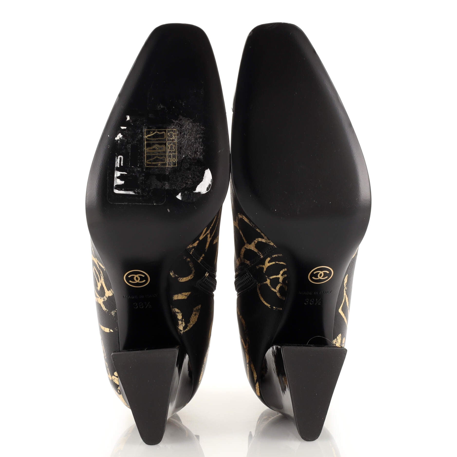 Women's Paris-New York Graffiti Ankle Boots Printed Leather