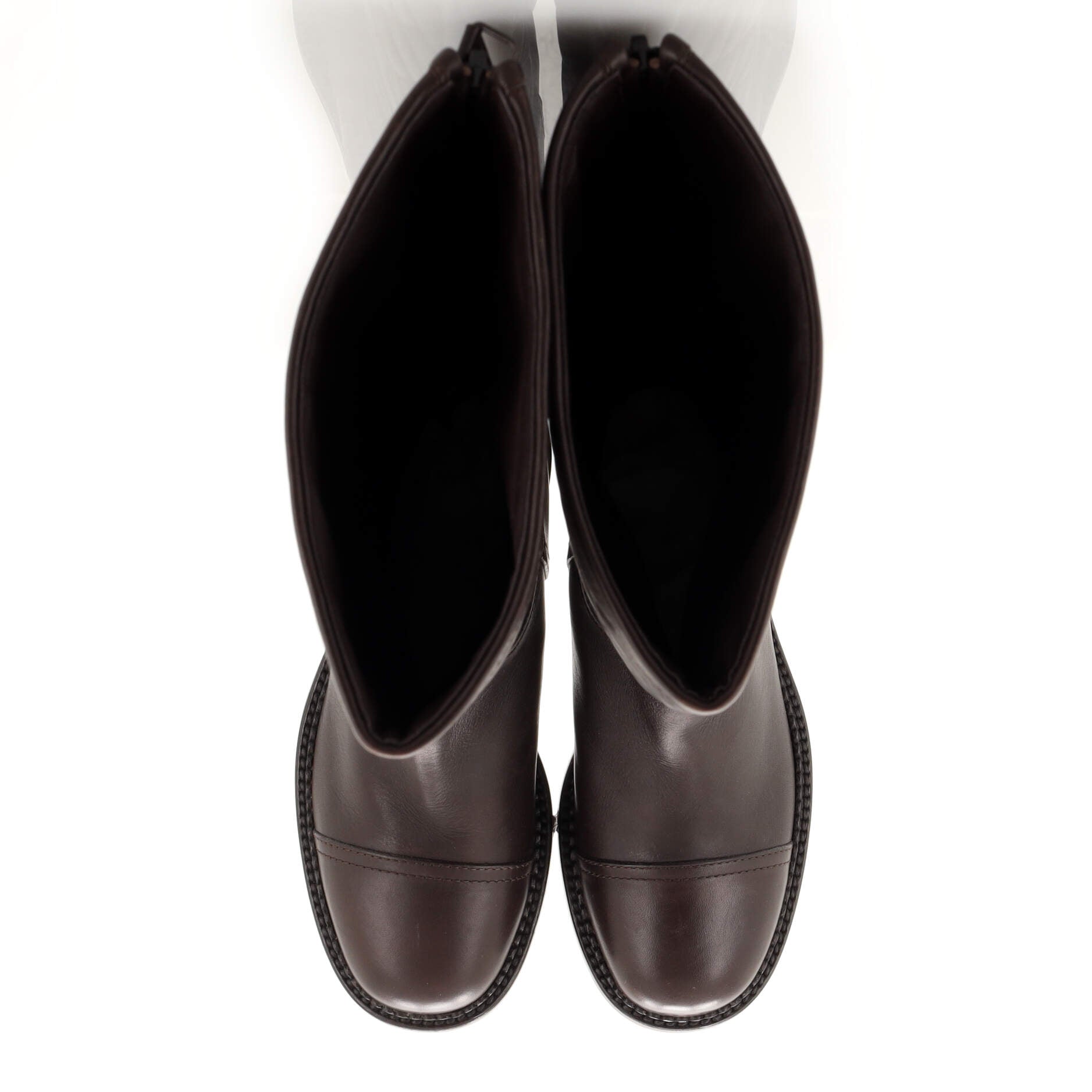Women's CC Cap Toe Boots Quilted Leather