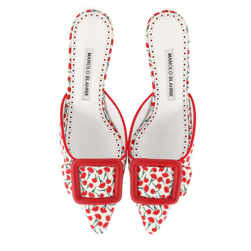Women's Maysalebi Slide Mules Printed Cotton
