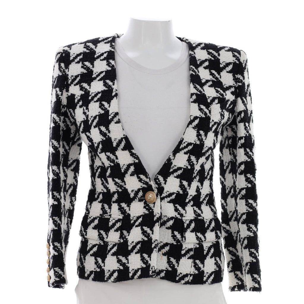 Women's Single Button Blazer Tweed