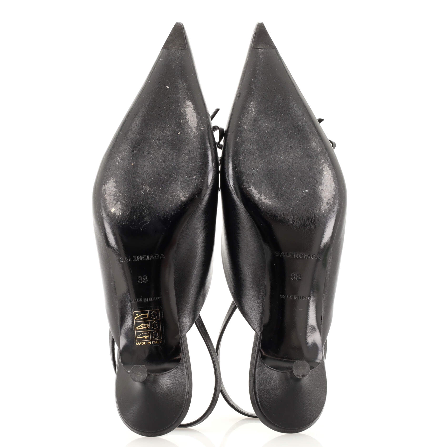 Women's Bow Knife Slingback Kitten Heel Pumps Leather