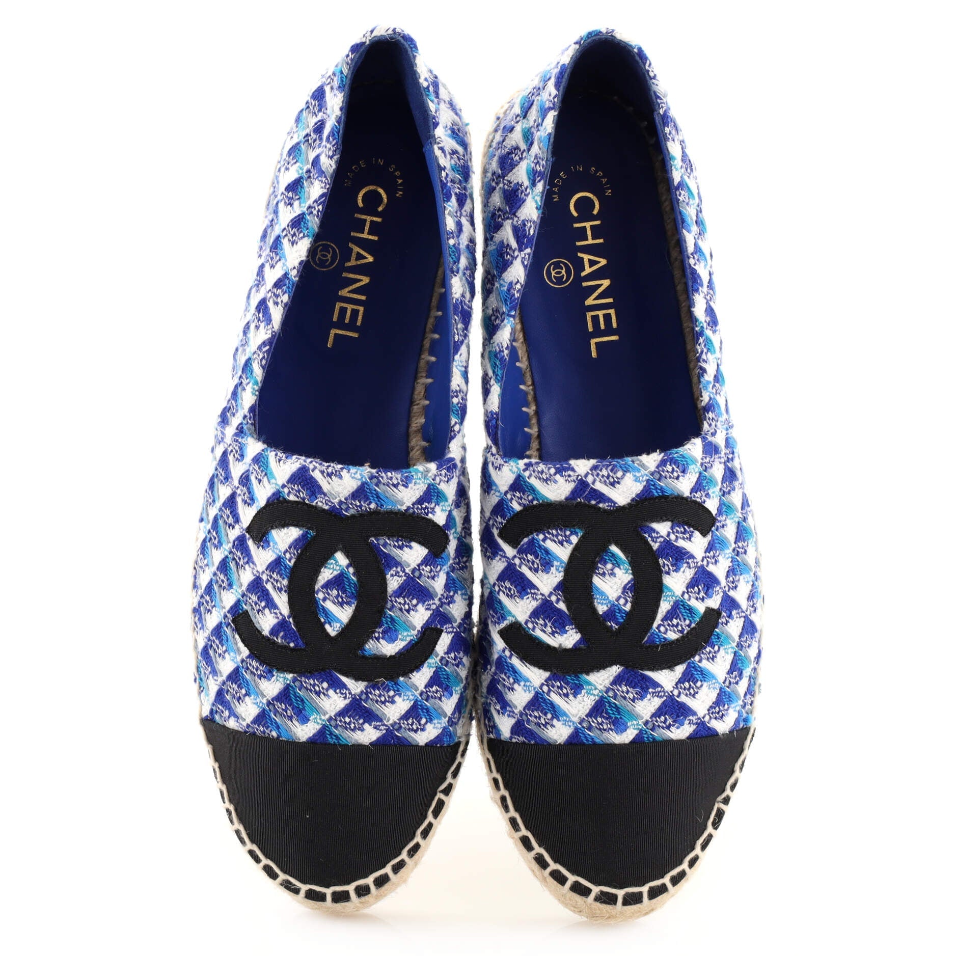 Women's CC Cap Toe Espadrilles Tweed with Grosgrain