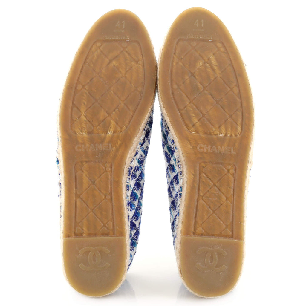 Women's CC Cap Toe Espadrilles Tweed with Grosgrain