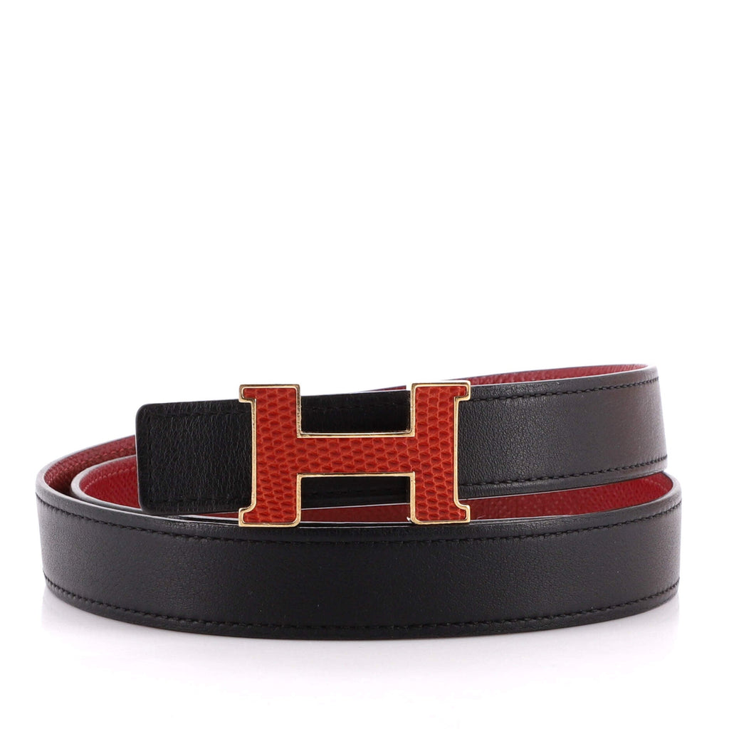Constance Reversible Belt Leather with Lizard Thin 80
