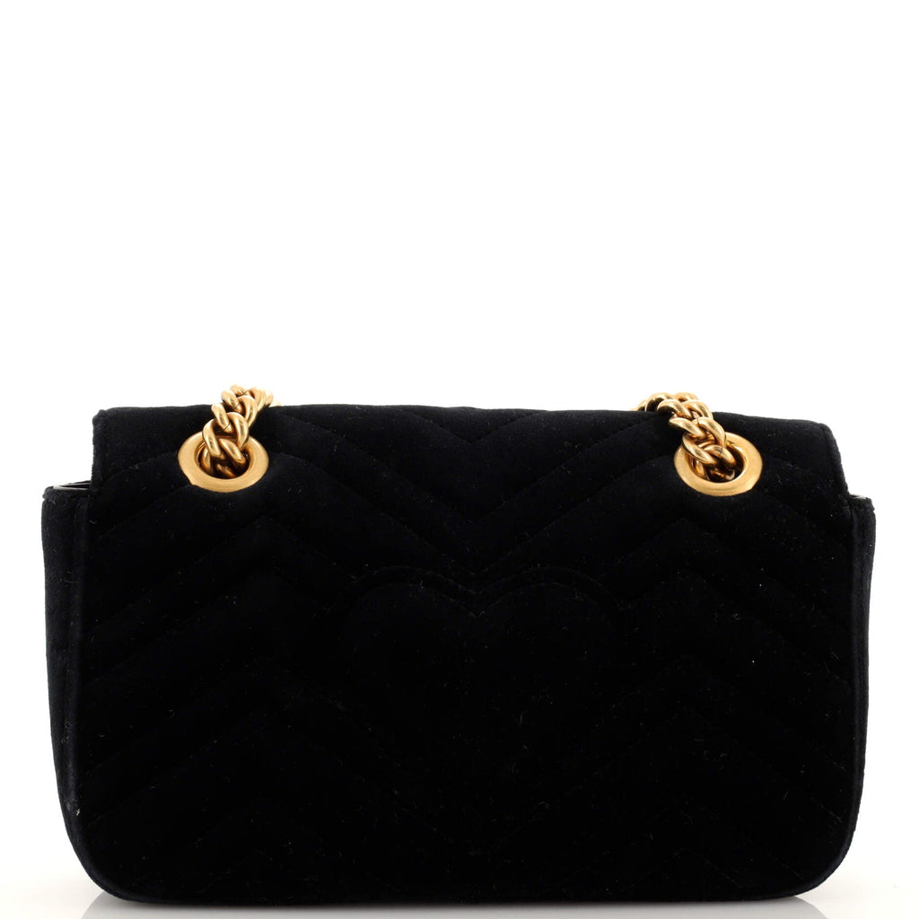 GG Marmont Flap Bag Embellished Matelasse Velvet Mini