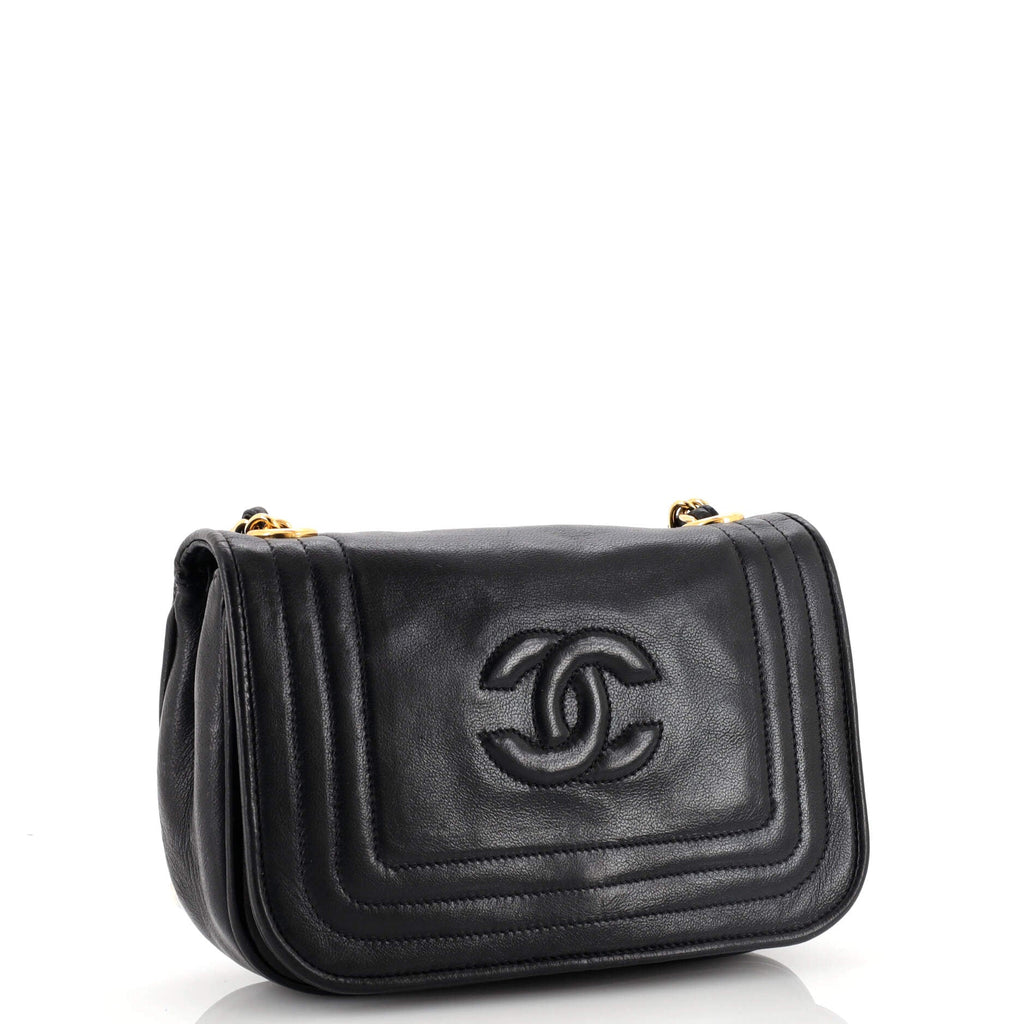 Vintage CC Stitch Flap Bag Leather Mini