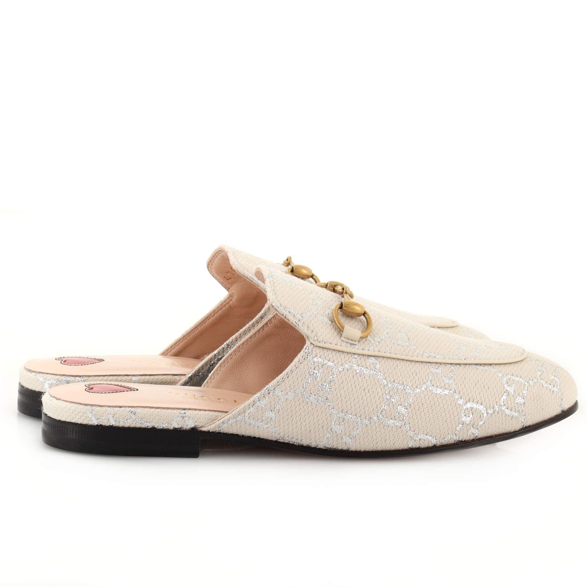 Women's Princetown Mules GG Lame Canvas