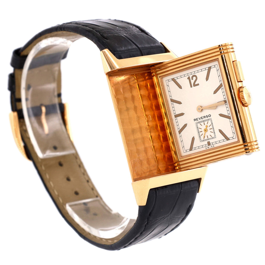 Reverso Grande Duoface Manual Watch Rose Gold and Alligator 27