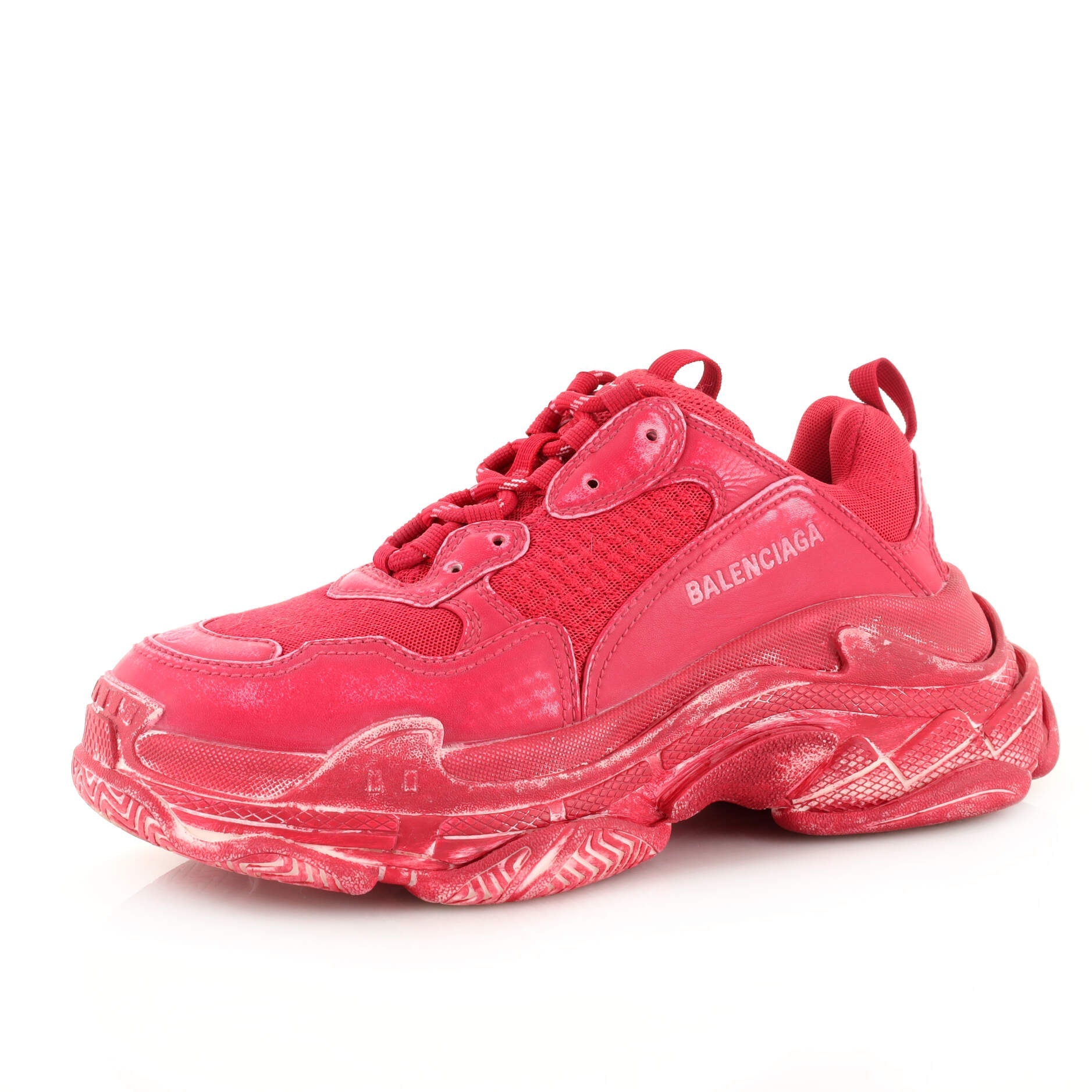 Women's Triple S Sneakers Fabric and Mesh with Leather
