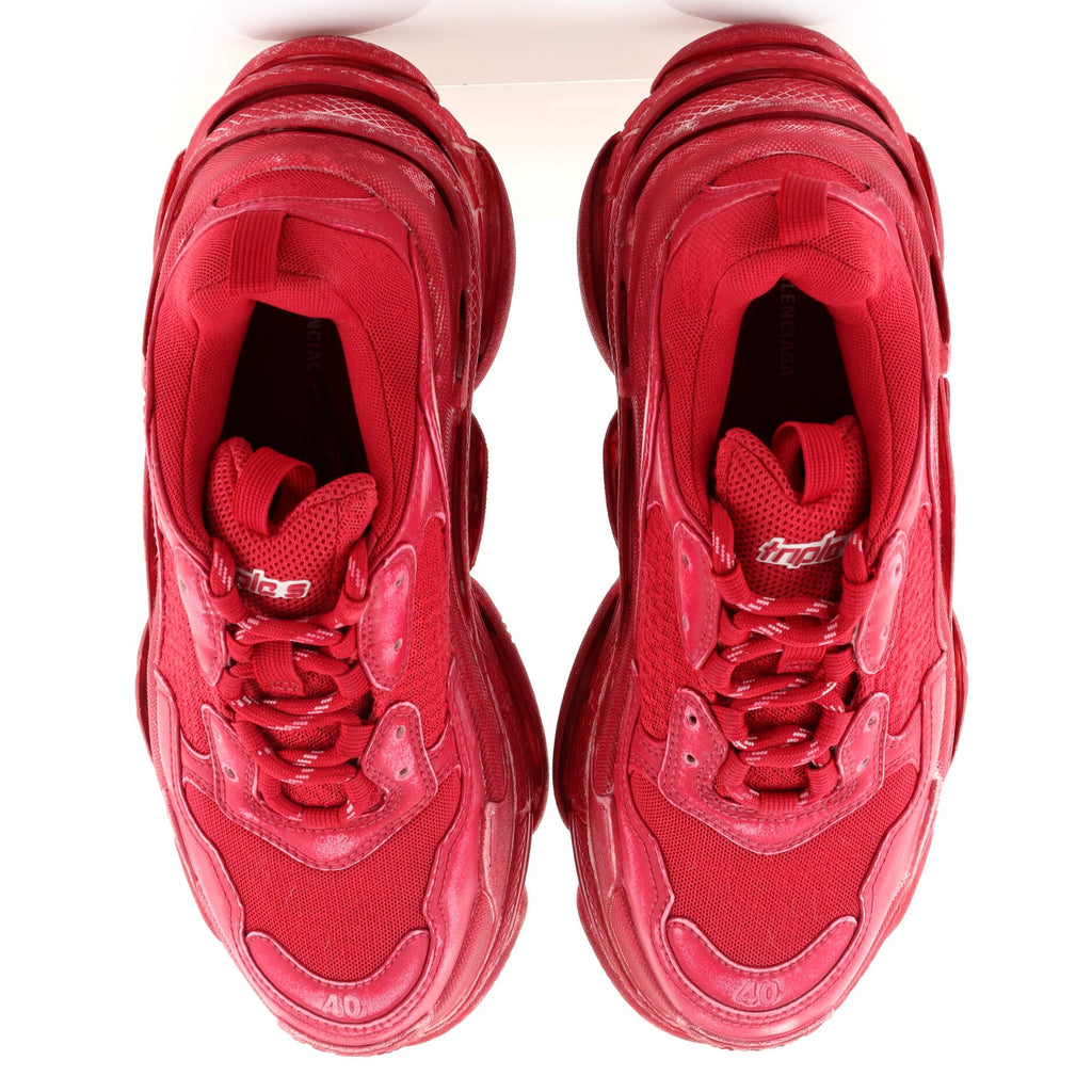 Women's Triple S Sneakers Fabric and Mesh with Leather