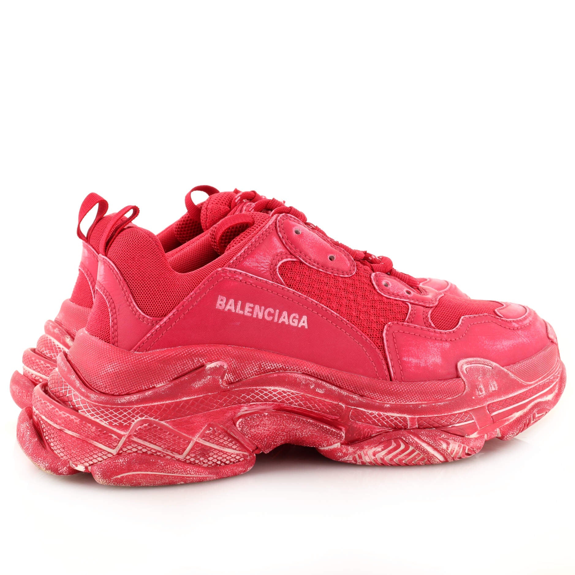 Women's Triple S Sneakers Fabric and Mesh with Leather