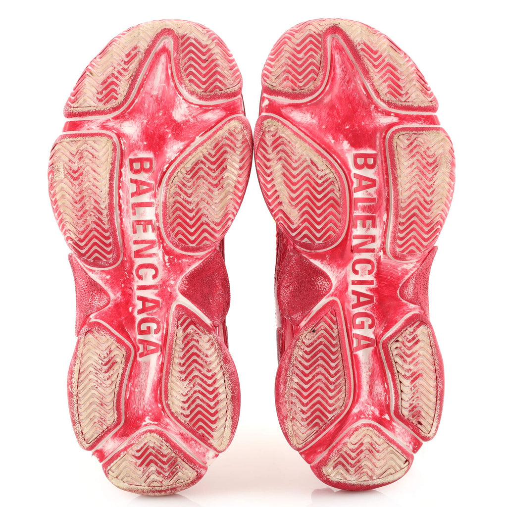Women's Triple S Sneakers Fabric and Mesh with Leather