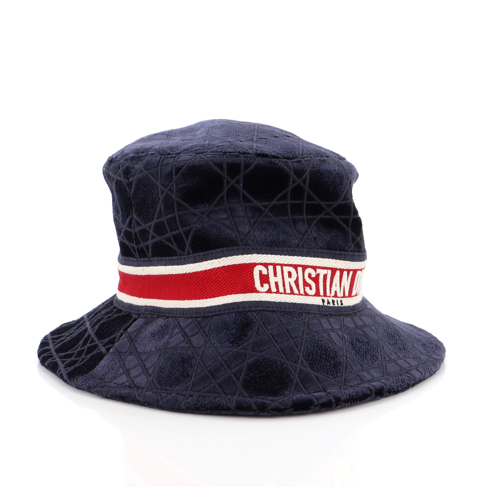 Teddy D Bucket Hat Cannage Embroidered Velvet