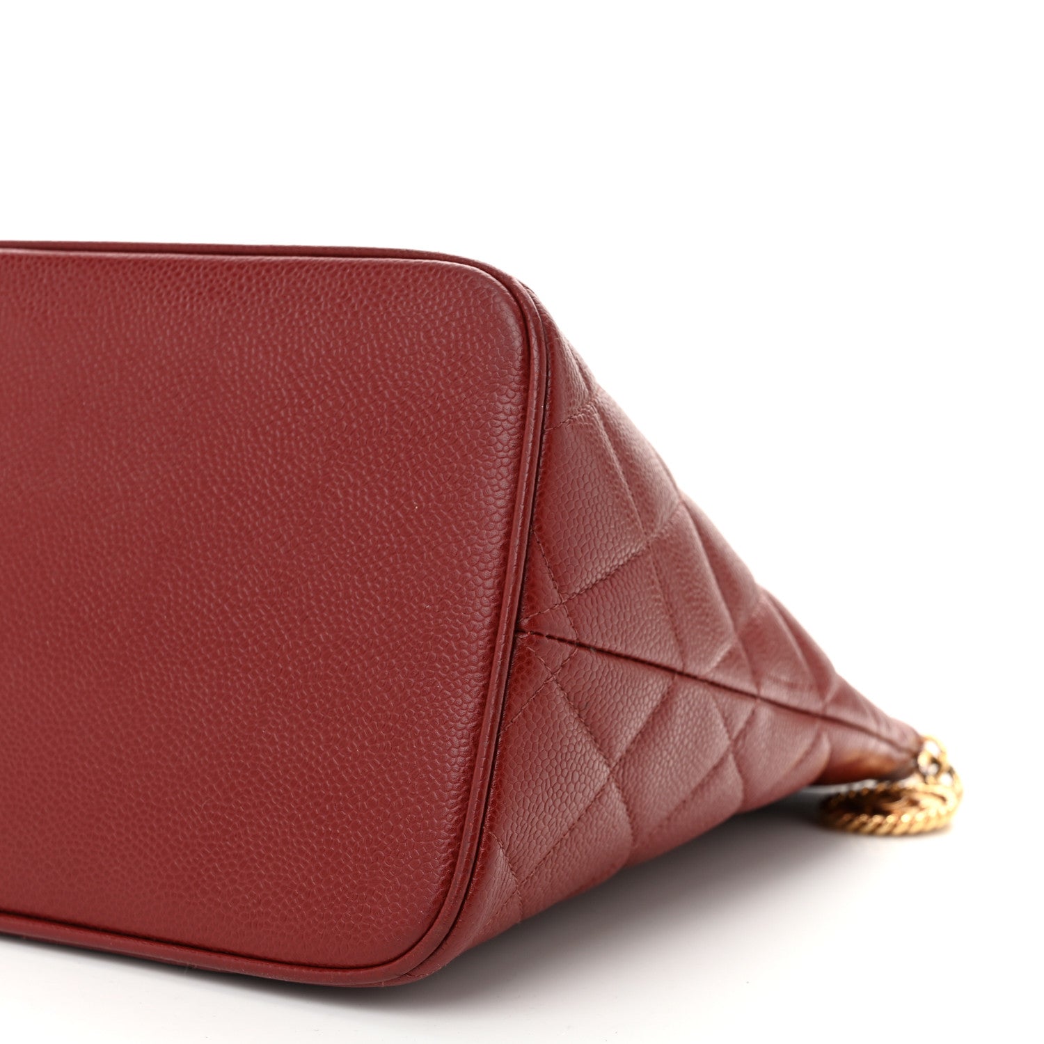 Caviar Quilted Medallion Tote Bordeaux