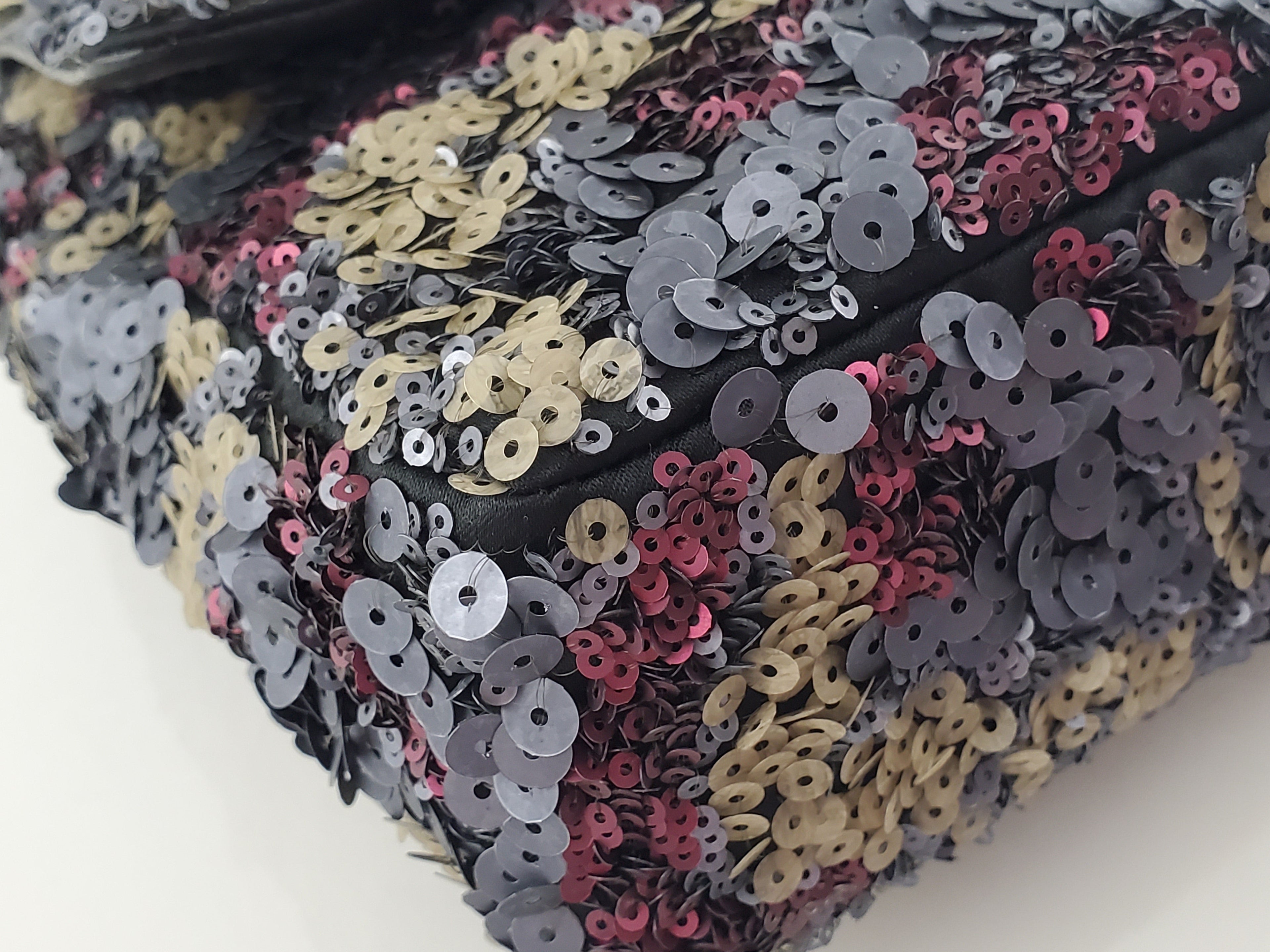 Chanel 2013 Sequin Embellished Metallic Pink Medium Flap Bag