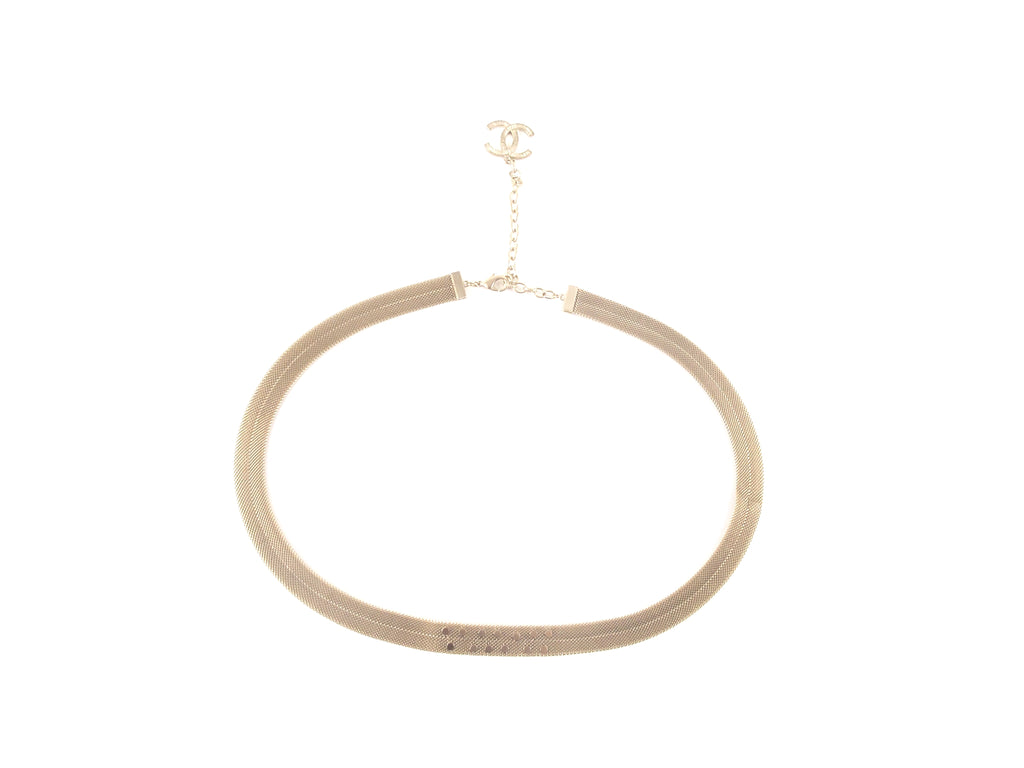 Chanel 2017 Fancy Light Gold Chain Logo Hip Belt 80