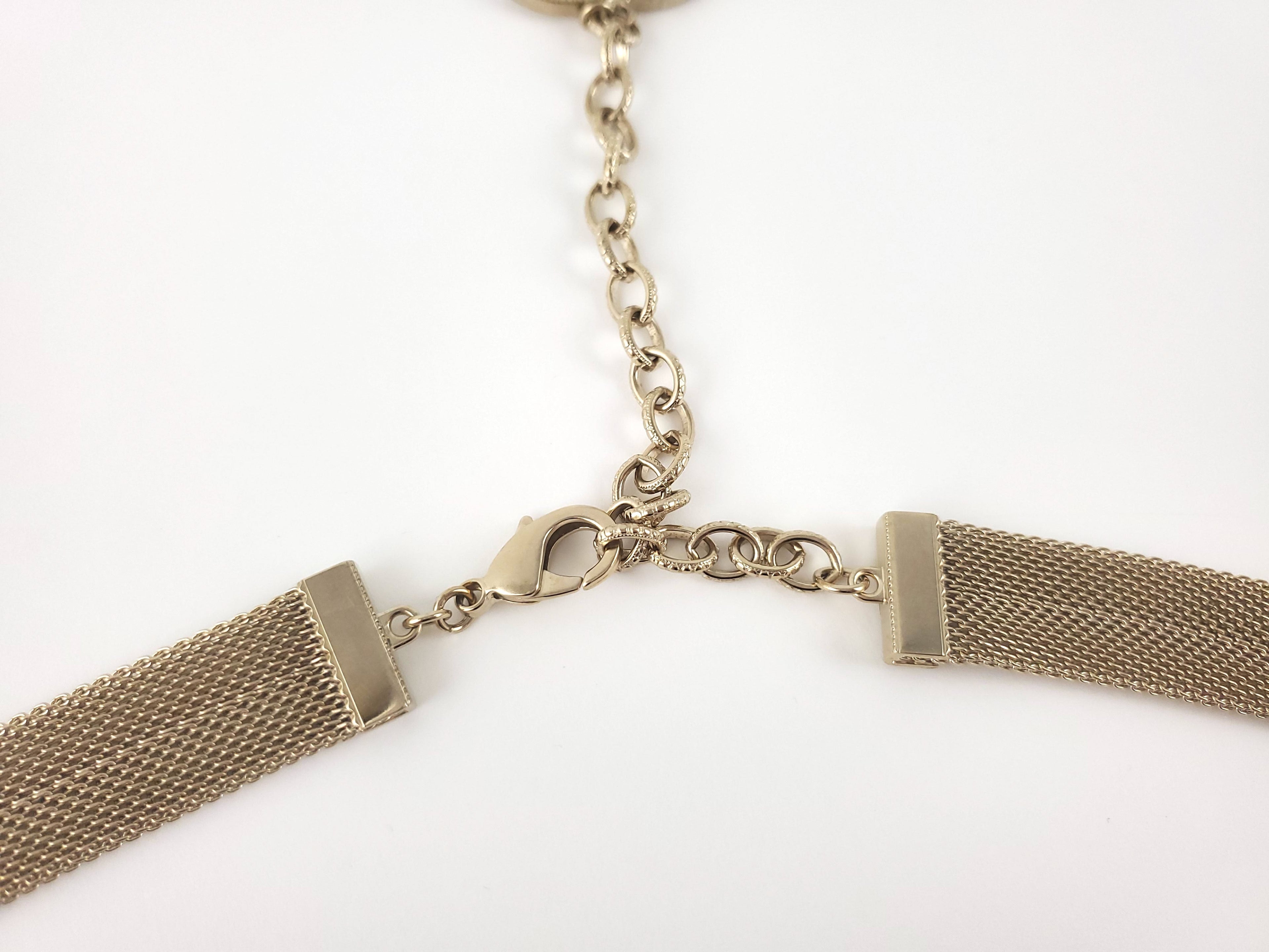 Chanel 2017 Fancy Light Gold Chain Logo Hip Belt 80