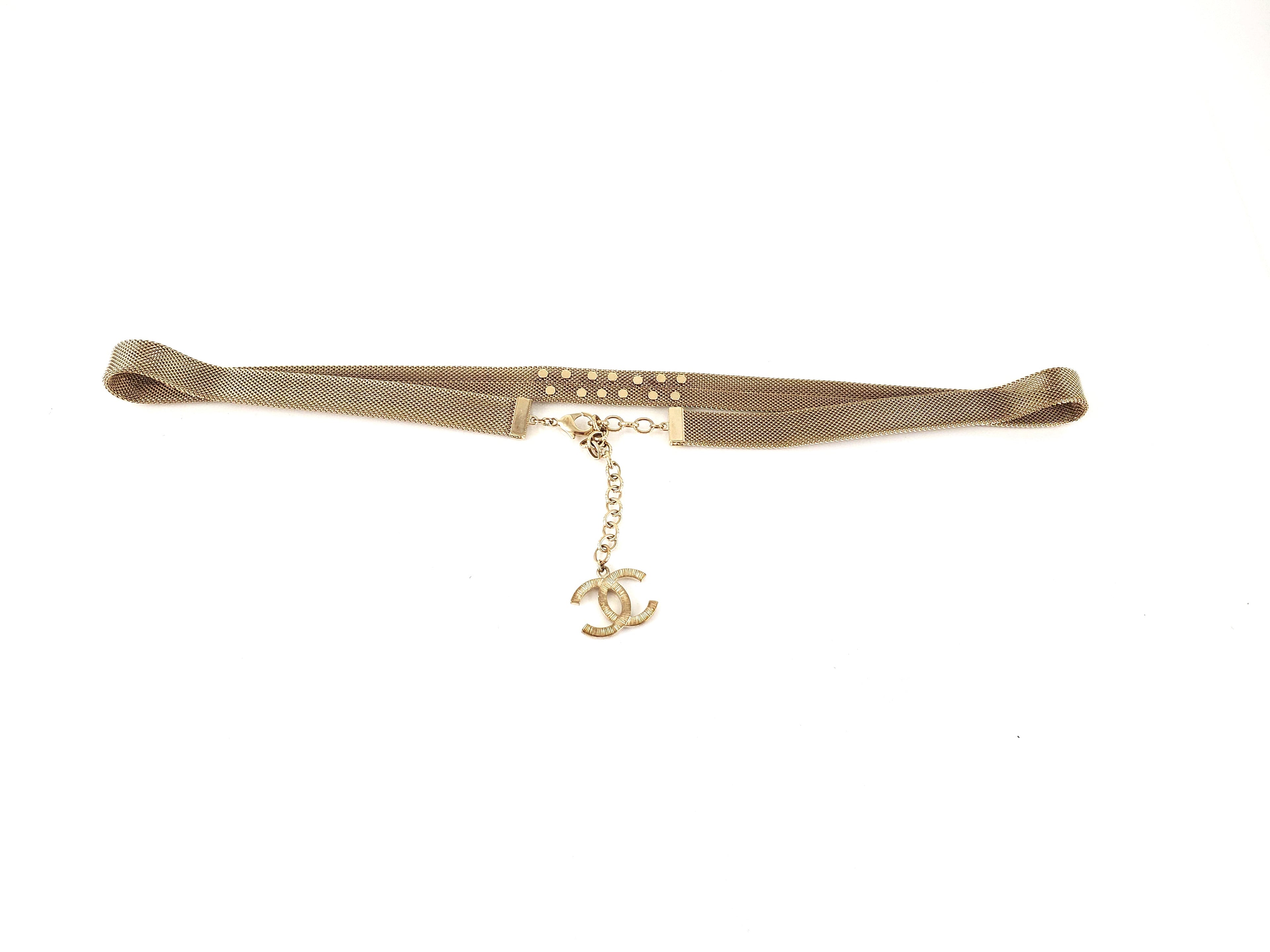 Chanel 17A Fancy Chain Logo Hip Belt 80