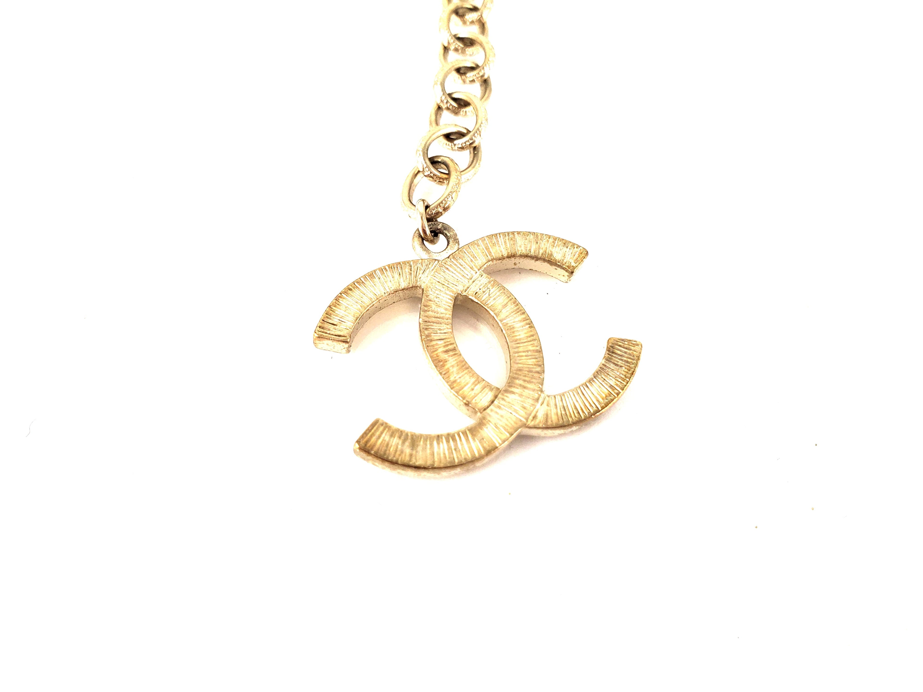 Chanel 17A Fancy Chain Logo Hip Belt 80