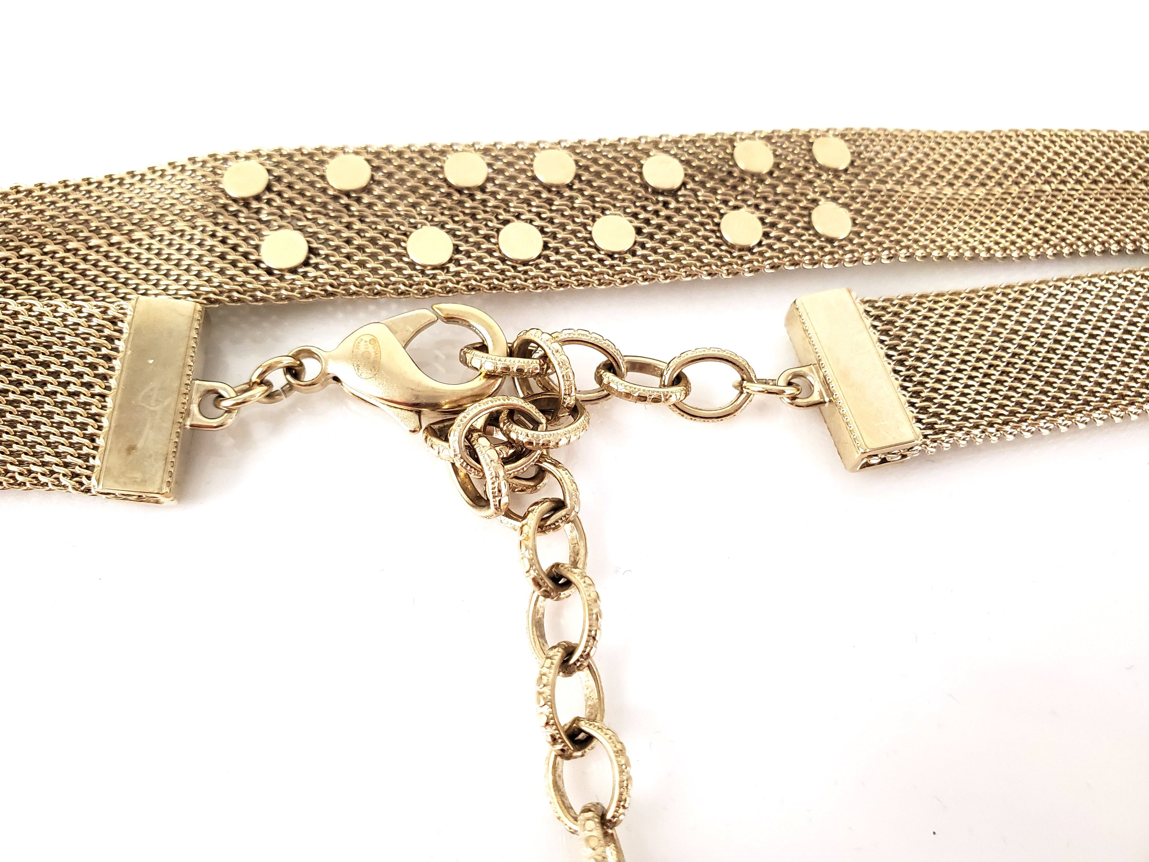 Chanel 17A Fancy Chain Logo Hip Belt 80