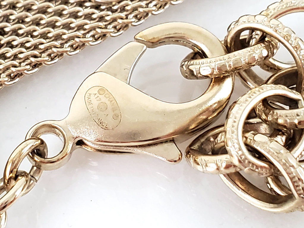 Chanel 17A Fancy Chain Logo Hip Belt 80