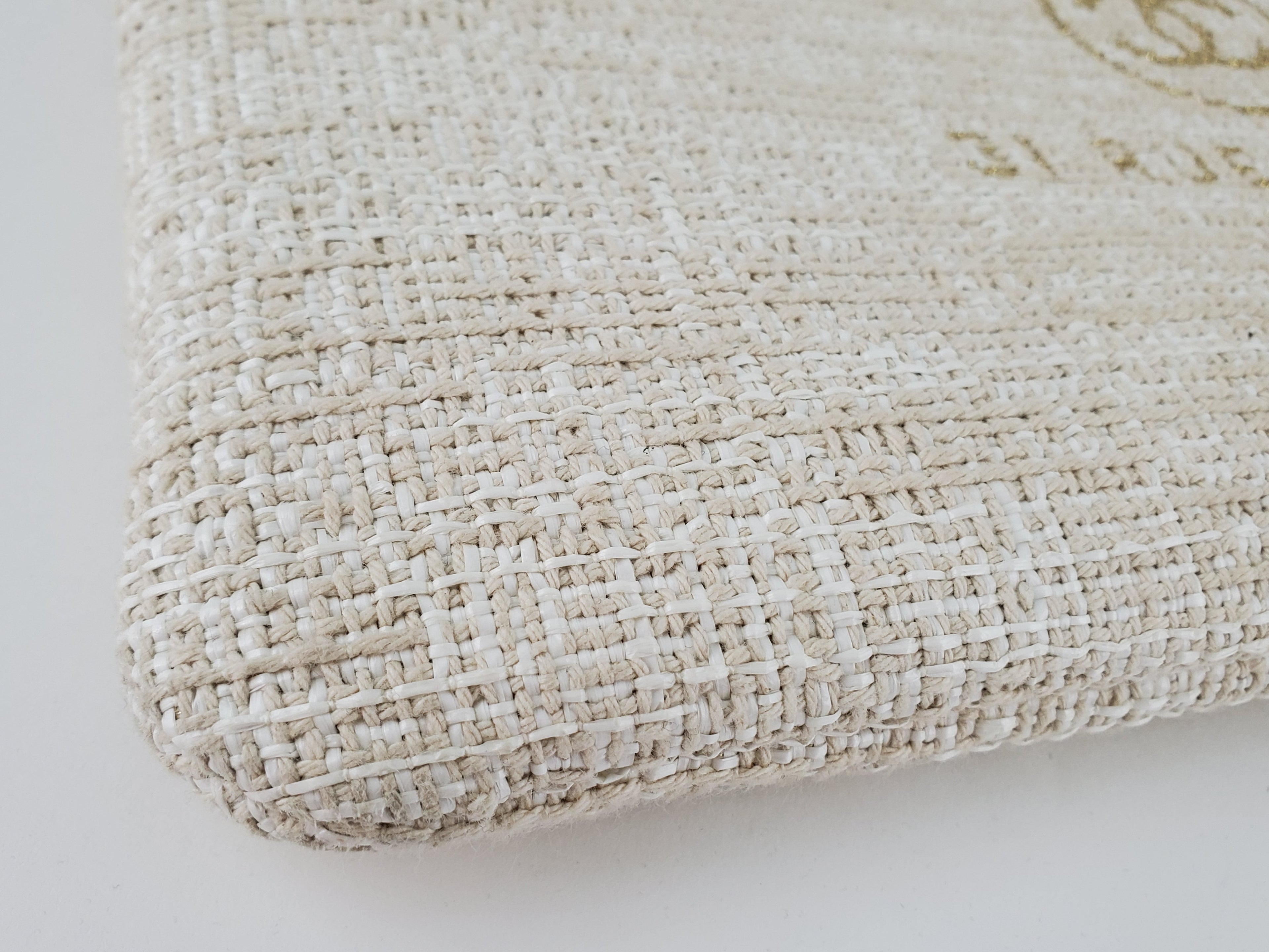 Chanel Large Deauville O-Case Woven Clutch Laptop Holder