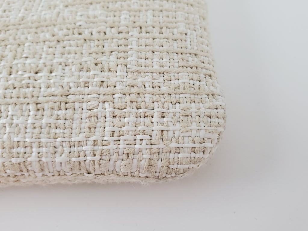 Chanel Large Deauville O-Case Woven Clutch Laptop Holder