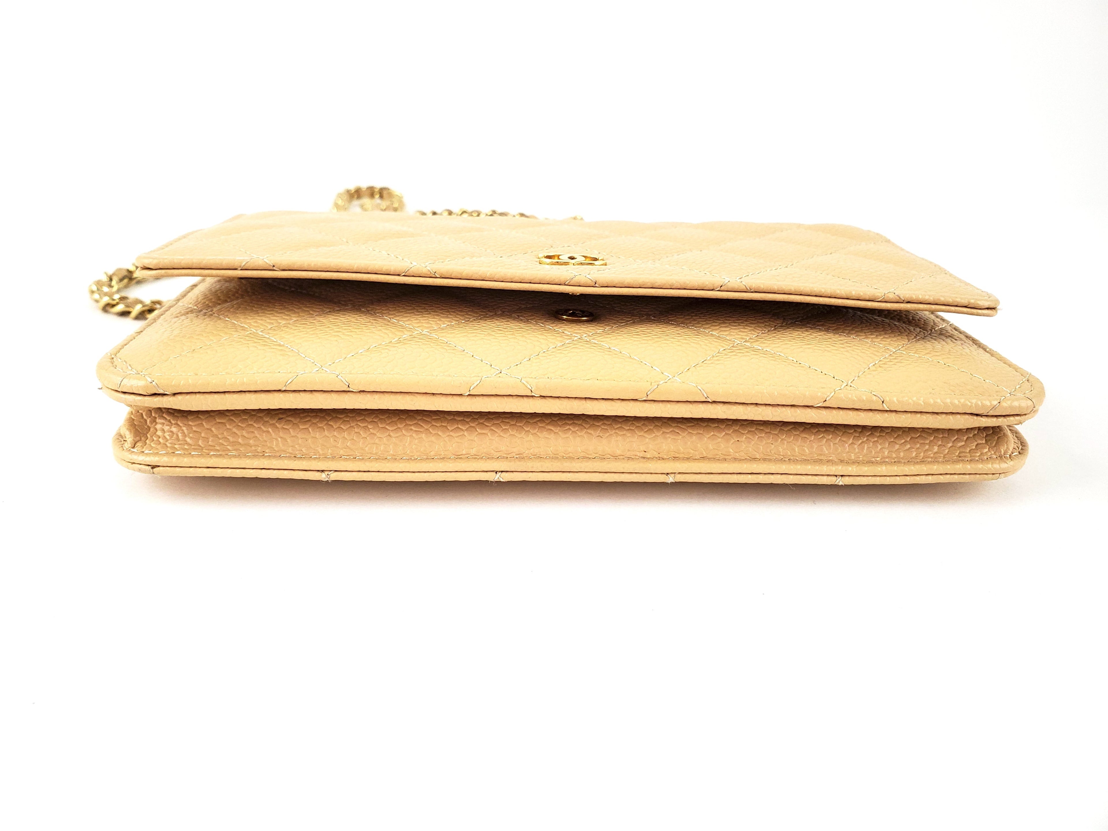 Chanel Caviar Quilted Wallet On The Chain Crossbody Bag