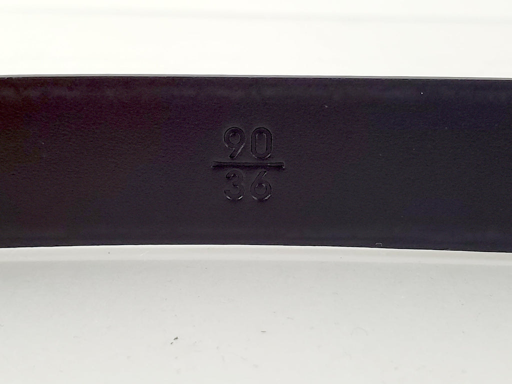 Chanel 2015 So Black Lacquered Patent Skinny CC Logo Belt 90