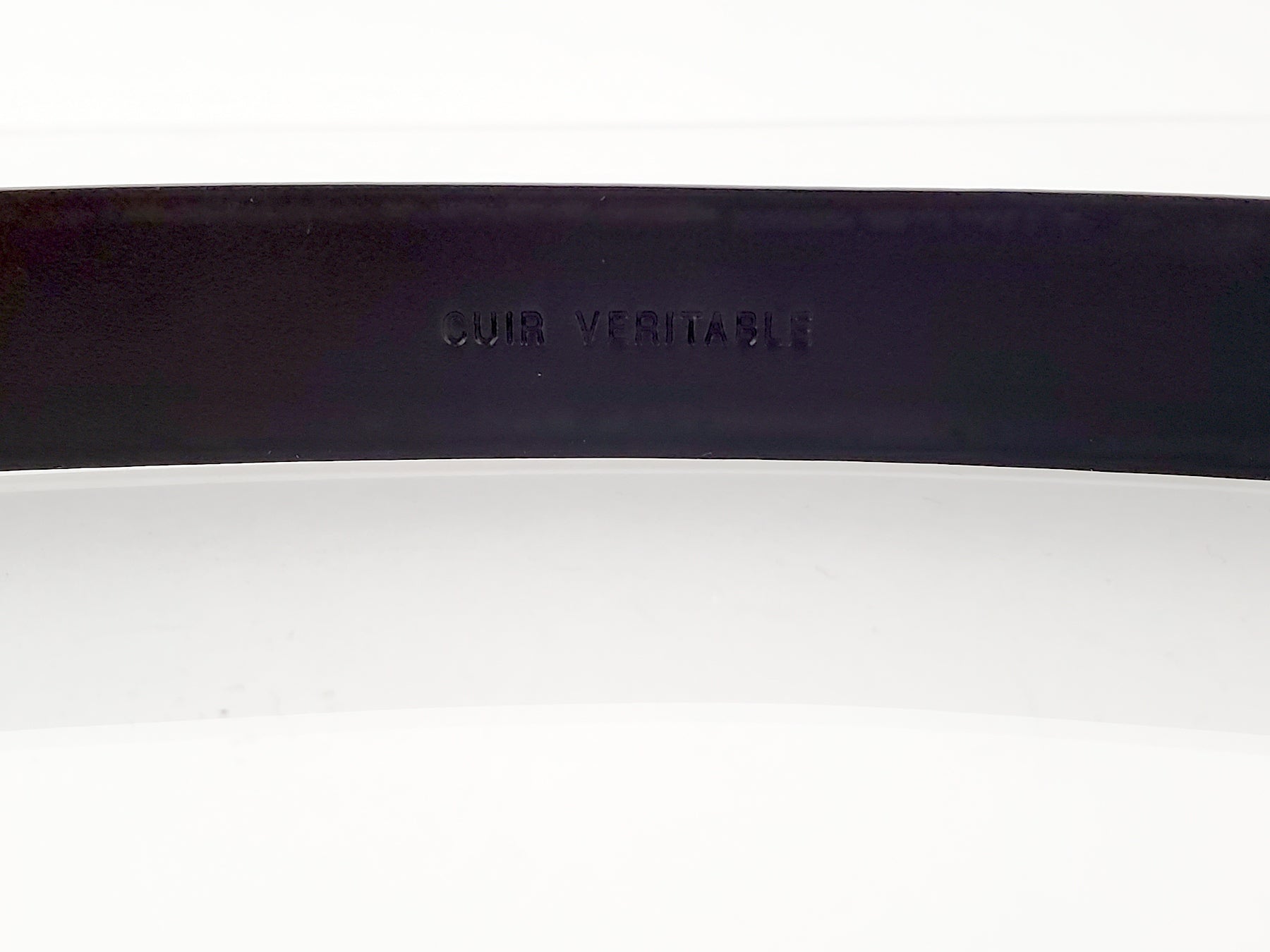 Chanel 2015 So Black Lacquered Patent Skinny CC Logo Belt 90
