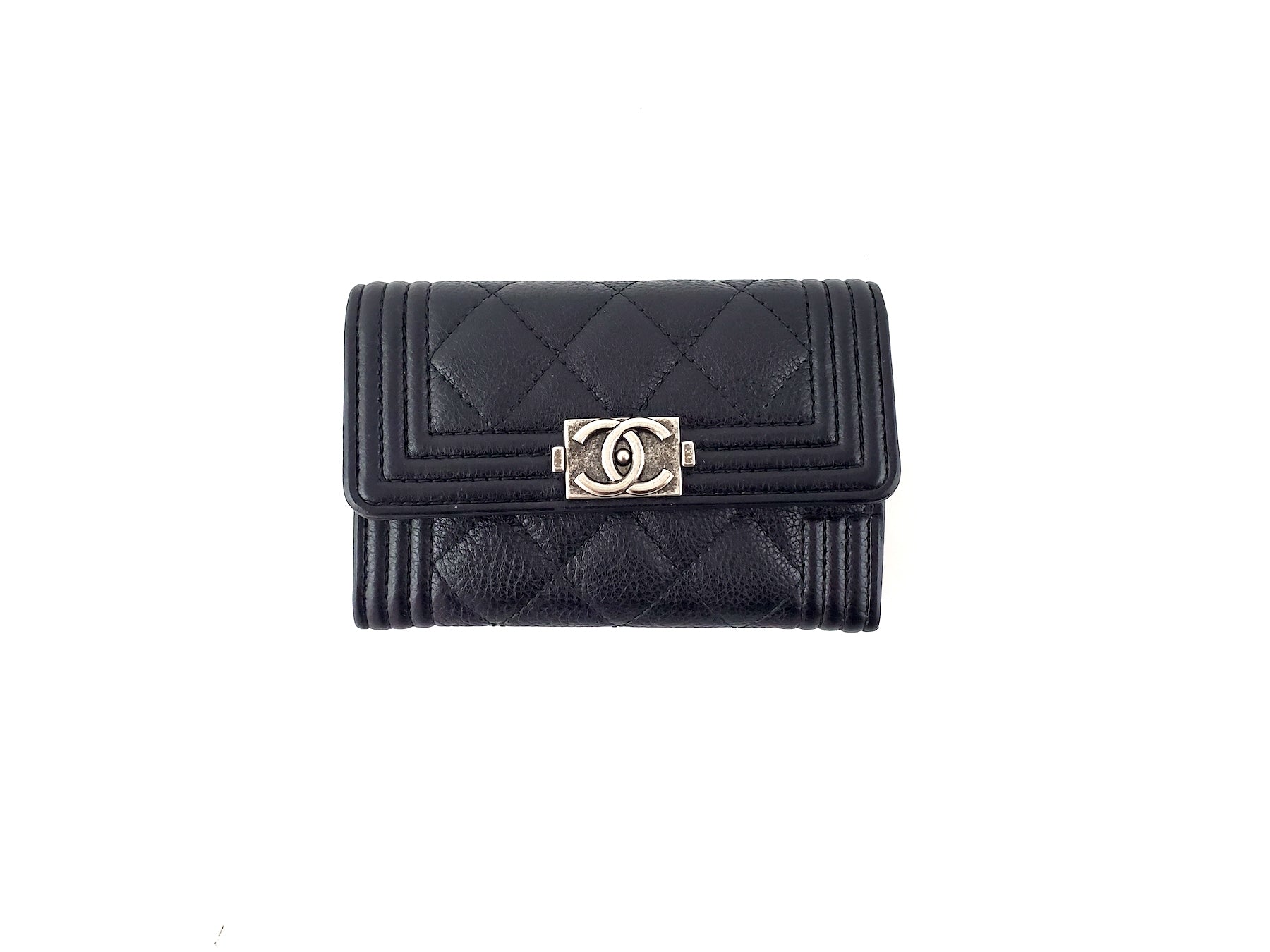 Chanel 2016 Boy Calfskin Leather O  Holder Case