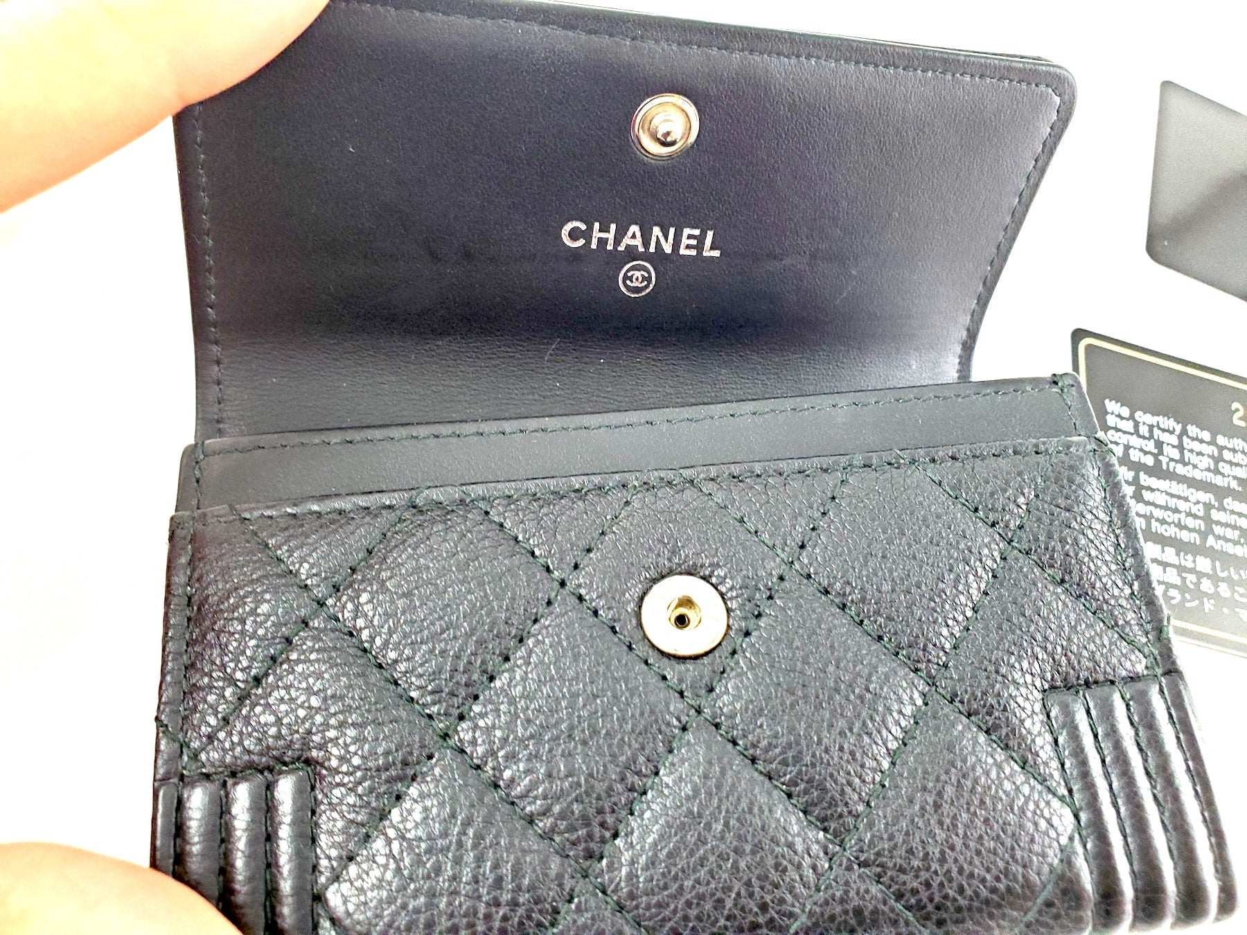 Chanel 2016 Boy Calfskin Leather O  Holder Case