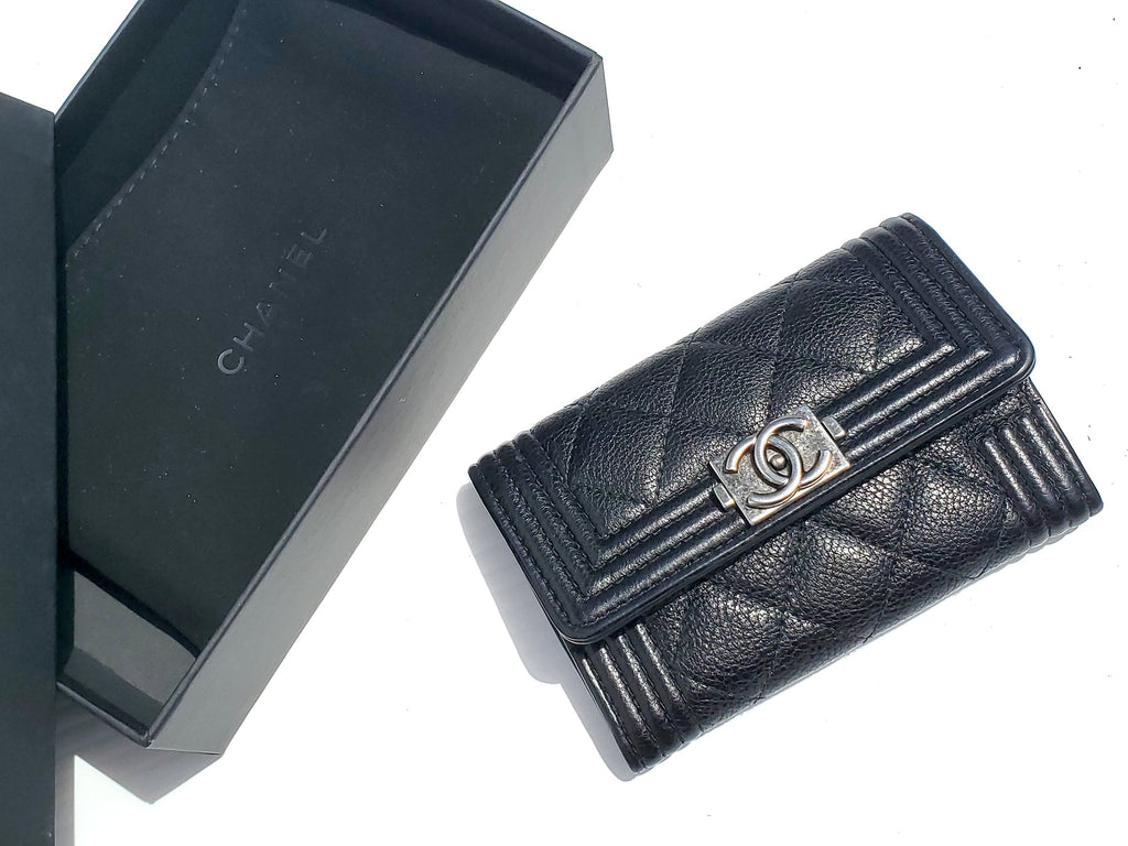 Chanel 2016 Boy Calfskin Leather O  Holder Case