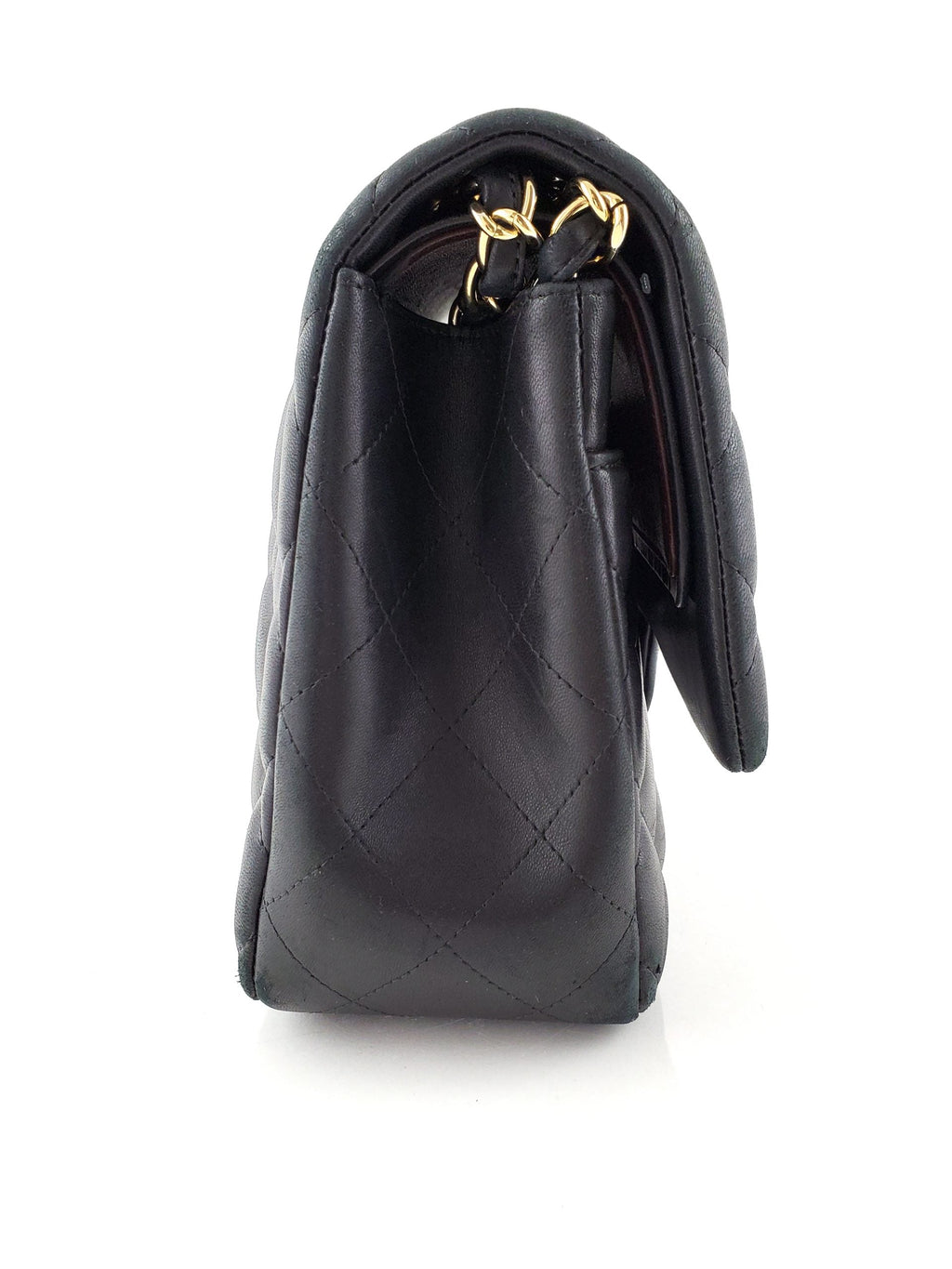 CHANEL Lambskin Quilted Gold Hardware Jumbo Classic Double Flap Bag