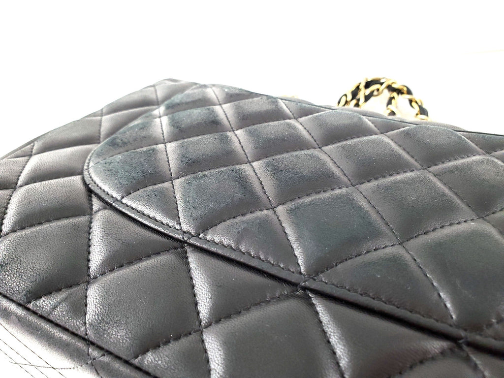 CHANEL Lambskin Quilted Gold Hardware Jumbo Classic Double Flap Bag