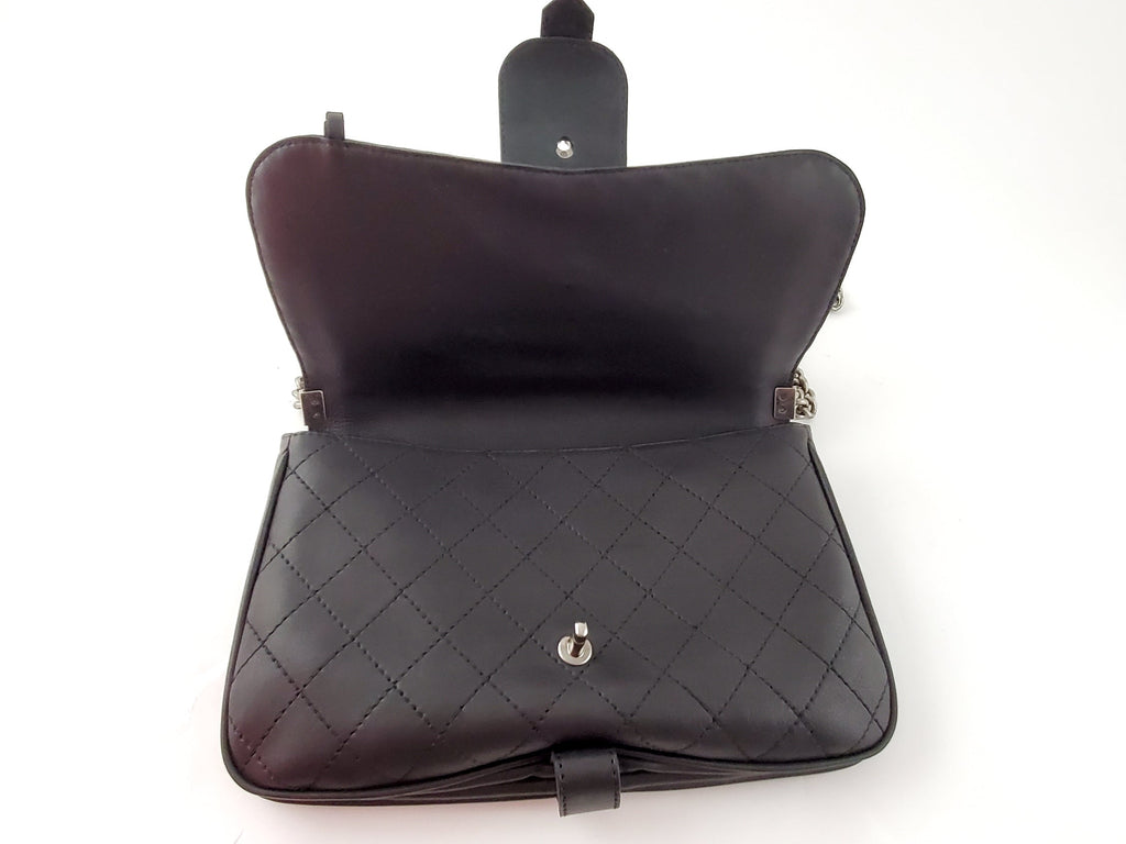 CHANEL Black Paris-Dallas Fringe Saddle Messenger Bag