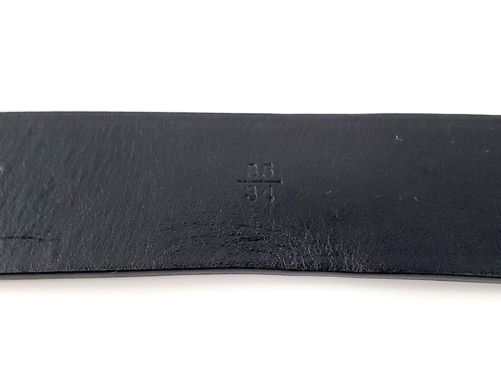 CHANEL 2020 Interlocking CC Logo Leather Belt 85 34