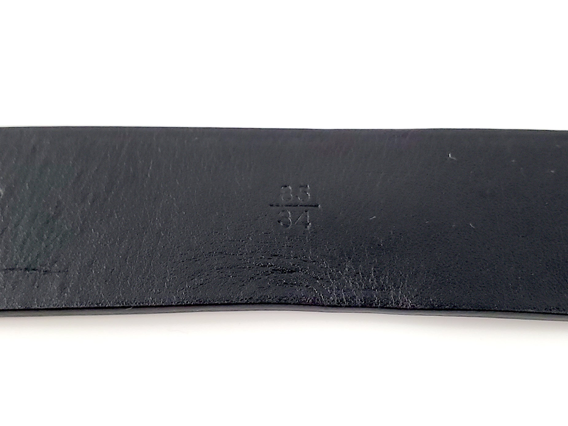 CHANEL 2020 Interlocking CC Logo Leather Belt 85 34