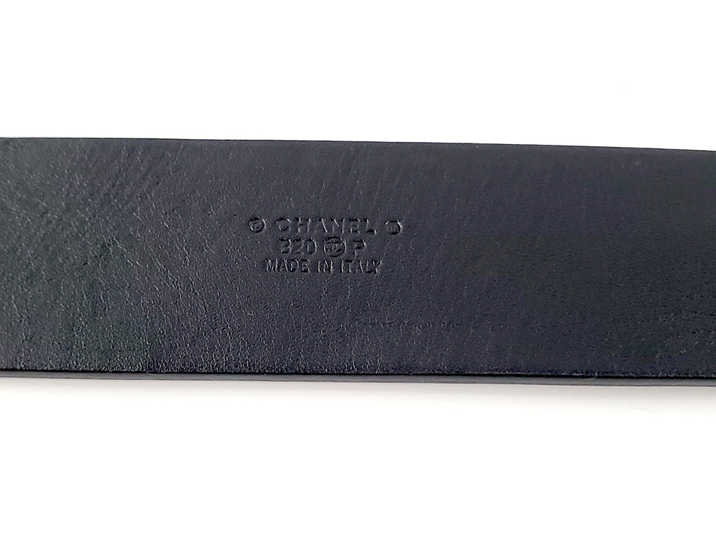 CHANEL 2020 Interlocking CC Logo Leather Belt 85 34