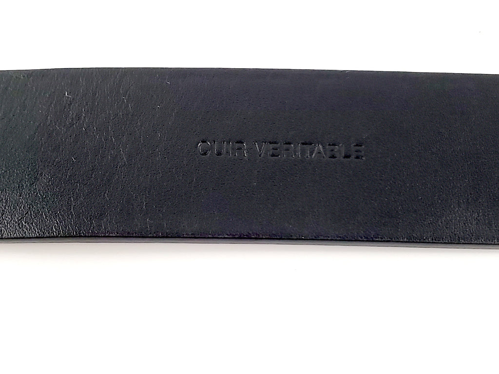 CHANEL 2020 Interlocking CC Logo Leather Belt 85 34