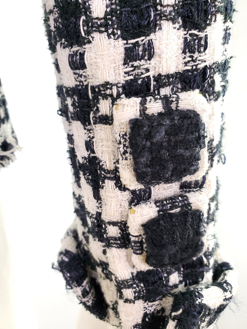 CHANEL 2006 Black White Tweed Jacket 36