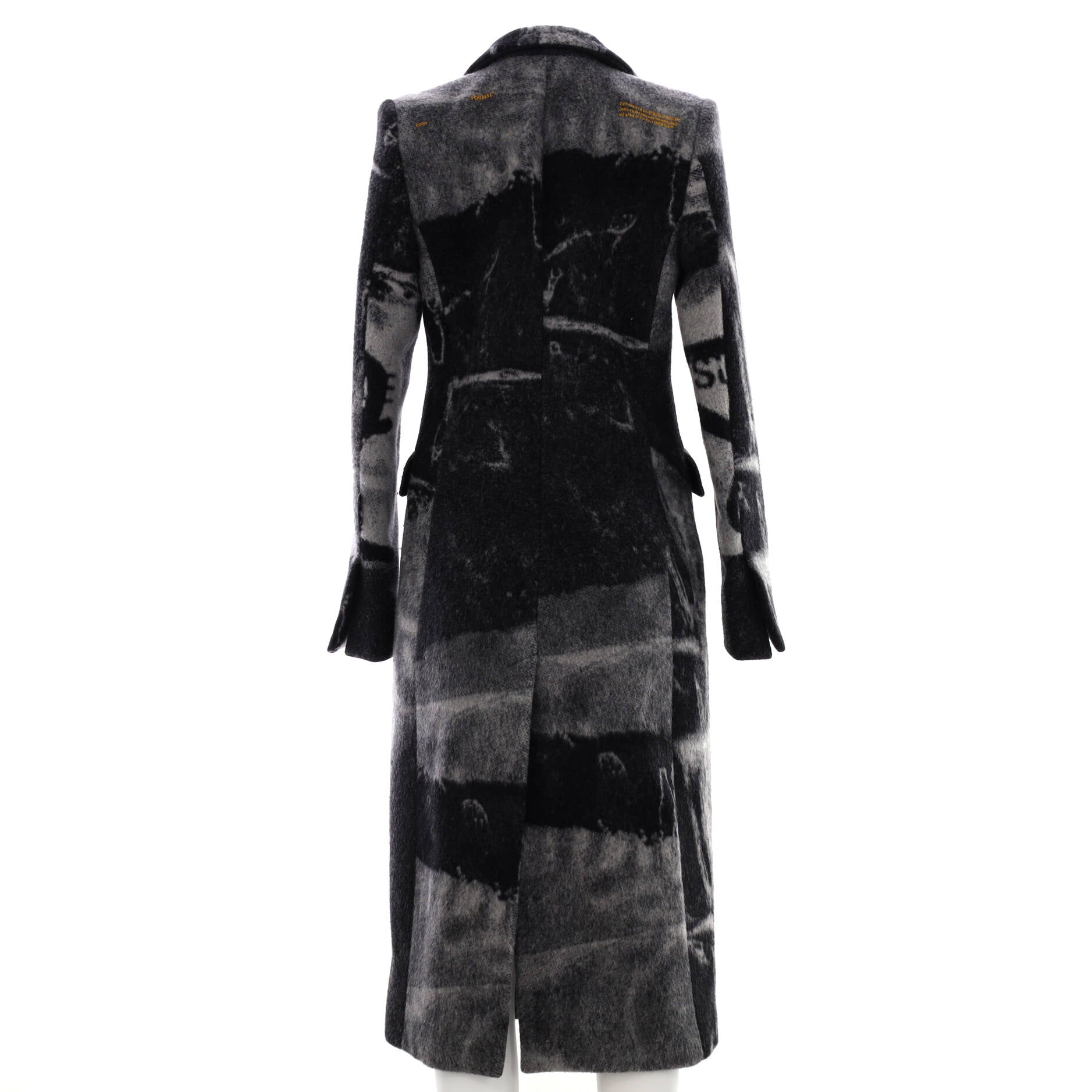 x Pablo Tomek Women's Graffiti Long Coat Printed Wool Blend