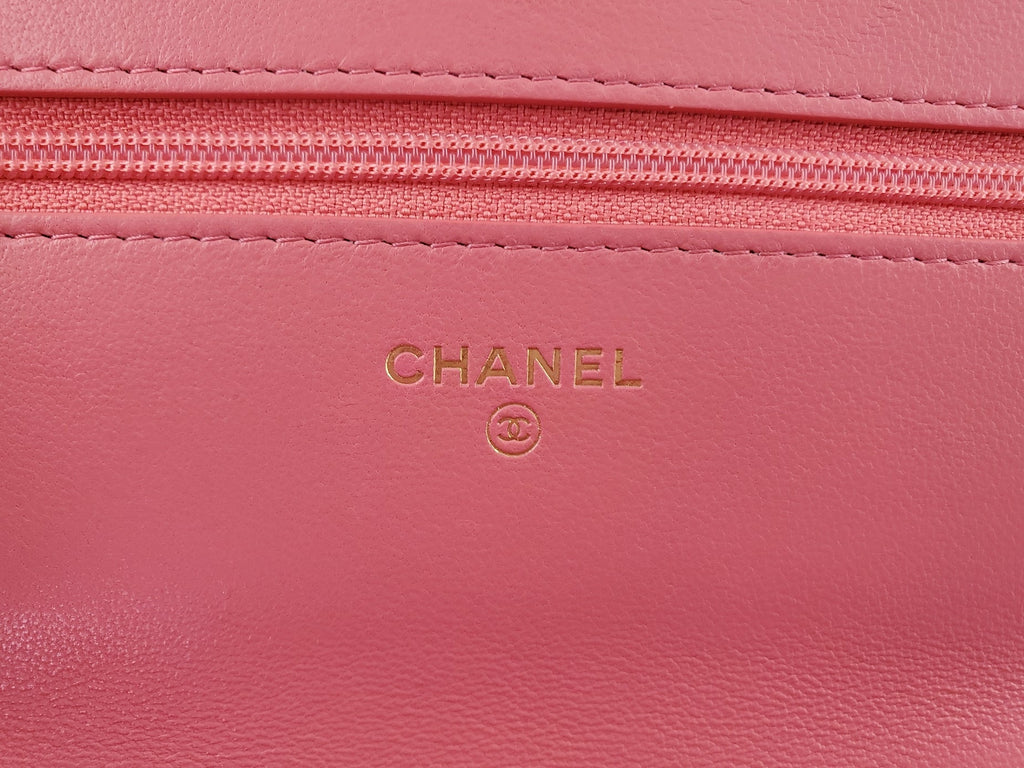 New CHANEL 19 21A Pink Wallet on the Chain WOC Bag