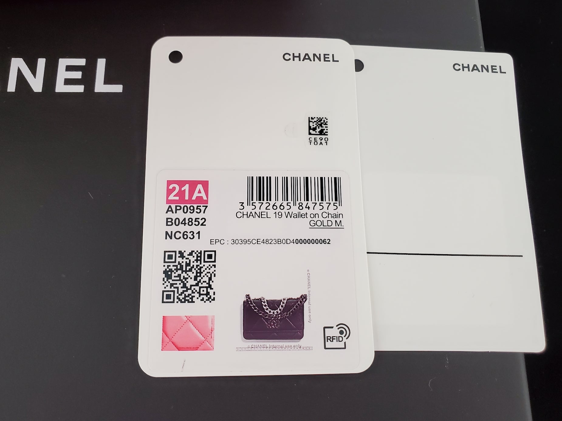 New CHANEL 19 21A Pink Wallet on the Chain WOC Bag