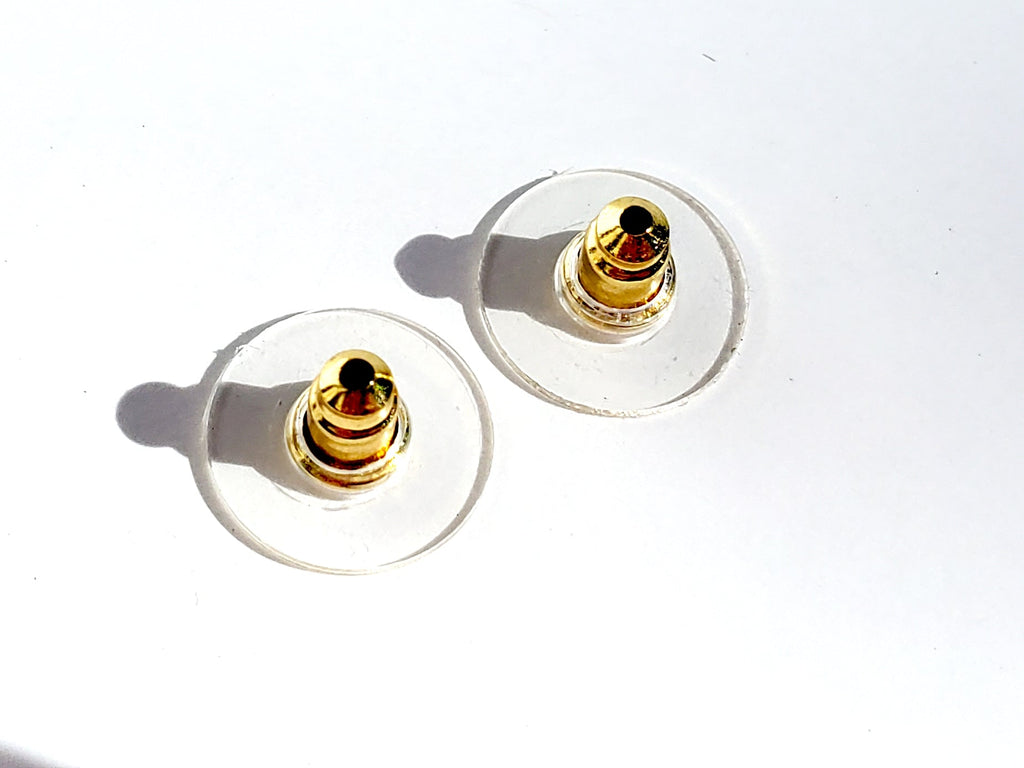 New CHANEL 2021 Gold and Crystal Logo Stud Signature Earrings
