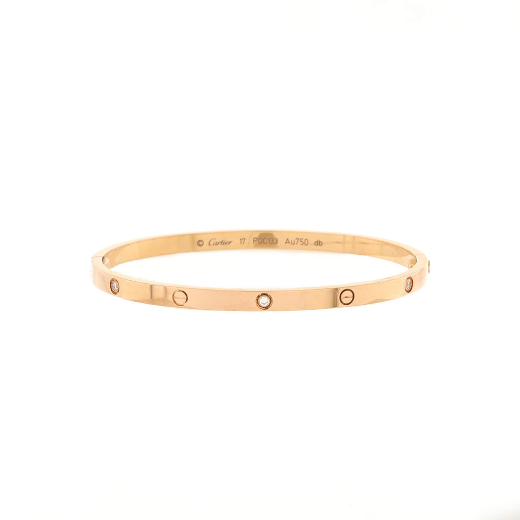 Love 6 Diamond Bracelet 18K Rose Gold and Diamonds Small