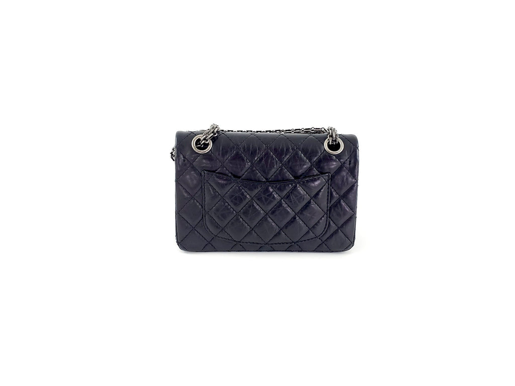 CHANEL Classic Reissue 2.55 224 Black Mini Flap Bag